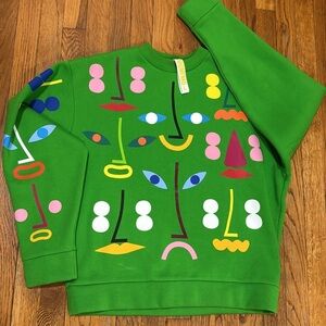 NWOT RCR KHOMENKO Colorful Graphic crewneck sweatshirt size L Ukraine concept